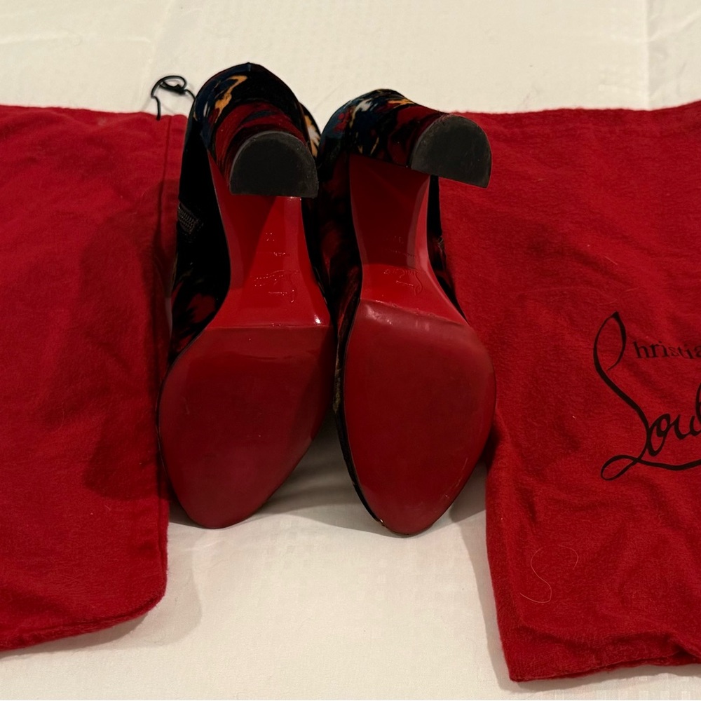 Christian Louboutin Vibrant Multicolor Heels with Red Soles